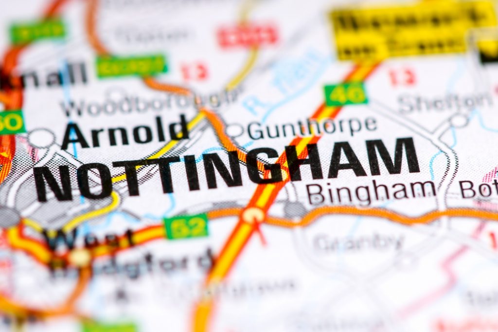 nottingham-on-map