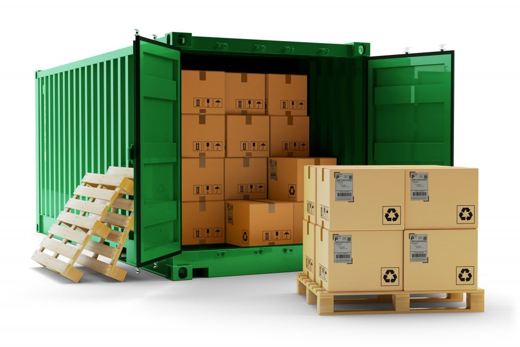 Cargo handling operation, freight transportation concept, open c Cargo handling operation, freight transportation concept, open c